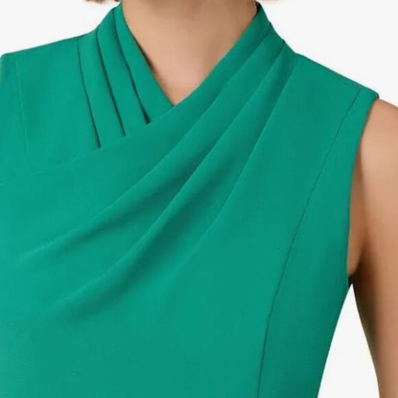 Adrianna Papell AP1D105229 Green Sleeveless Ruffle Hem Chiffon  8 NWT $149 - Picture 5 of 6
